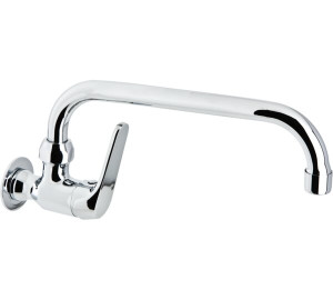 Grifo mural con tubo 24 cm 1 agua cartucho 25 Cromado Ge2